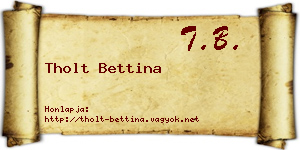 Tholt Bettina névjegykártya