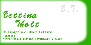 bettina tholt business card